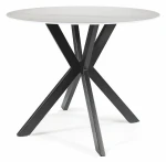 Stół okrągły Talia 90 cm biały/czarny