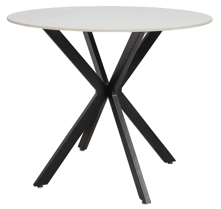 Stół okrągły Talia 90 cm biały/czarny