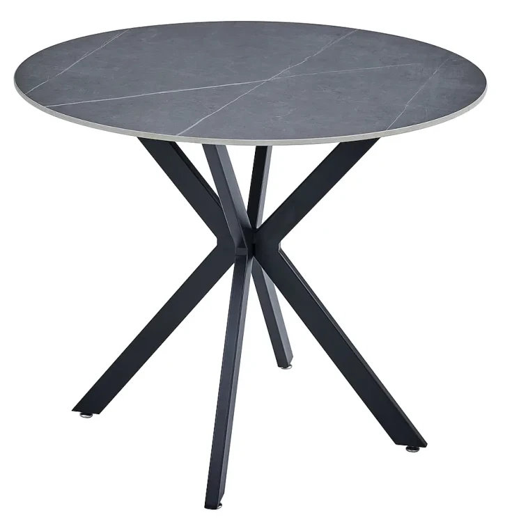 Stół okrągły Talia 90 cm szary/czarny