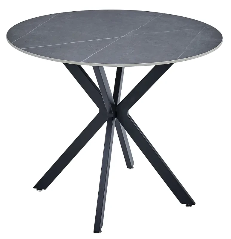 Stół okrągły Talia 90 cm szary/czarny
