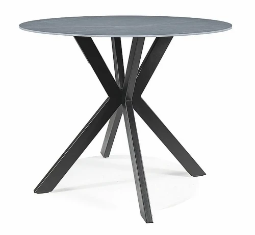 Stół okrągły Talia 90 cm szary/czarny