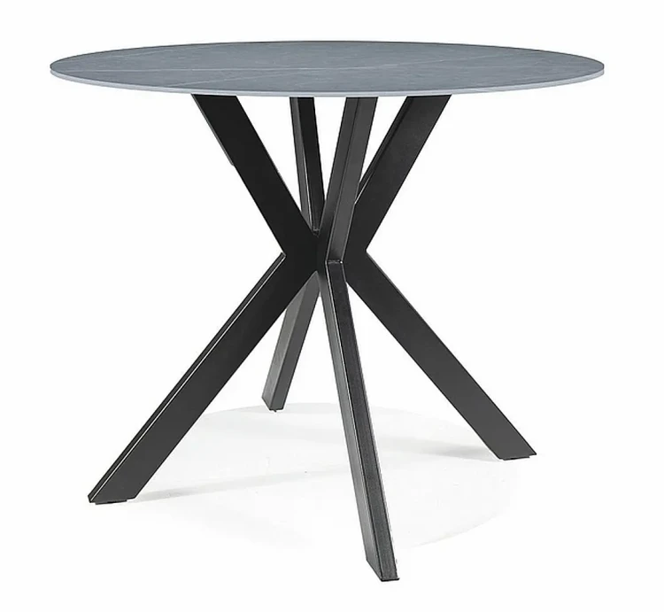 Stół okrągły Talia 90 cm szary/czarny