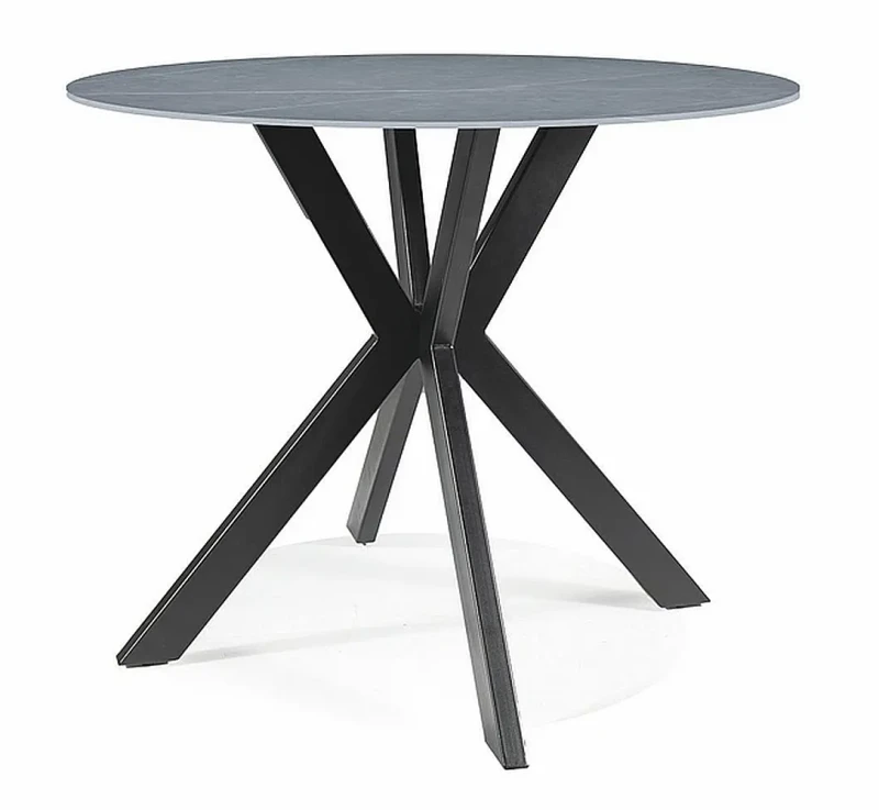 Stół okrągły Talia 90 cm szary/czarny
