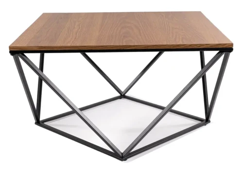 Stolik Silver A 80x80 cm orzech/czarny mat