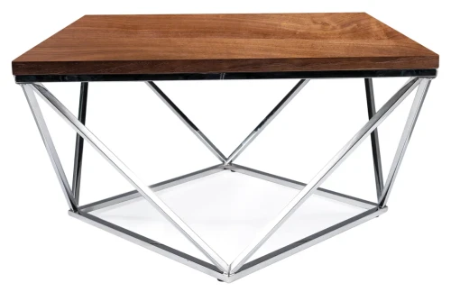 Stolik Silver A 80x80 cm orzech/srebrny