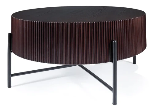 Ława Tuca 80 cm ciemny orzech/czarny