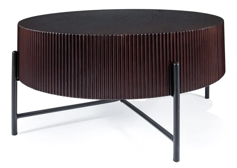 Ława Tuca 80 cm ciemny orzech/czarny