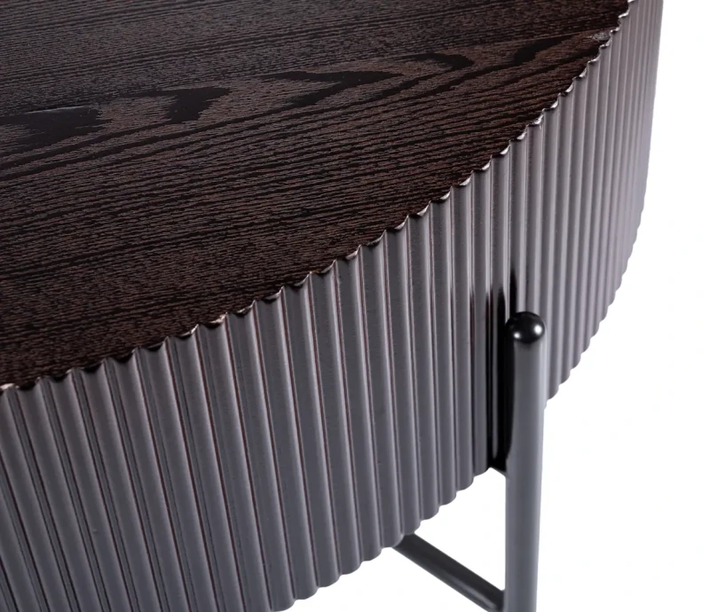 Ława Tuca 80 cm ciemny orzech/czarny