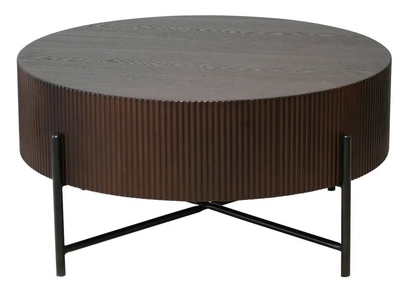 Ława Tuca 80 cm ciemny orzech/czarny