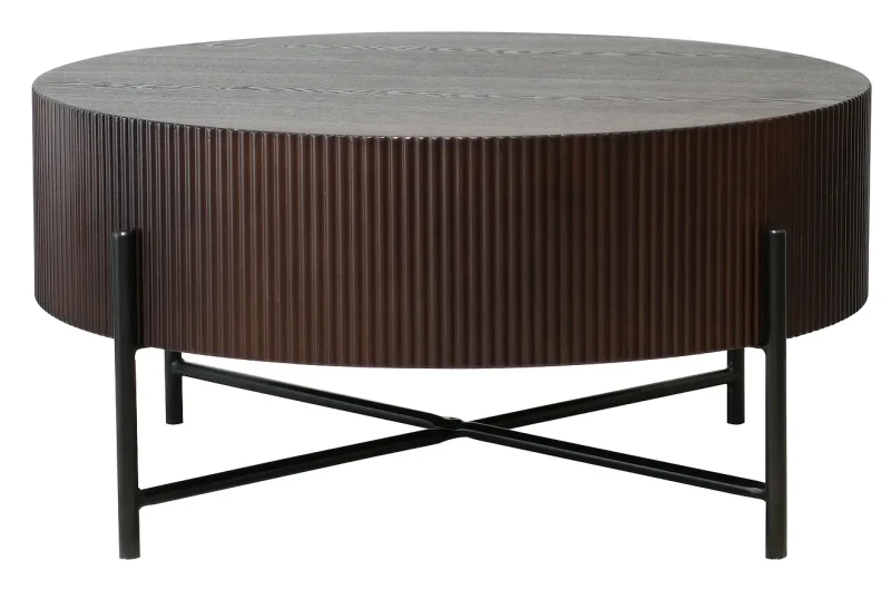 Ława Tuca 80 cm ciemny orzech/czarny