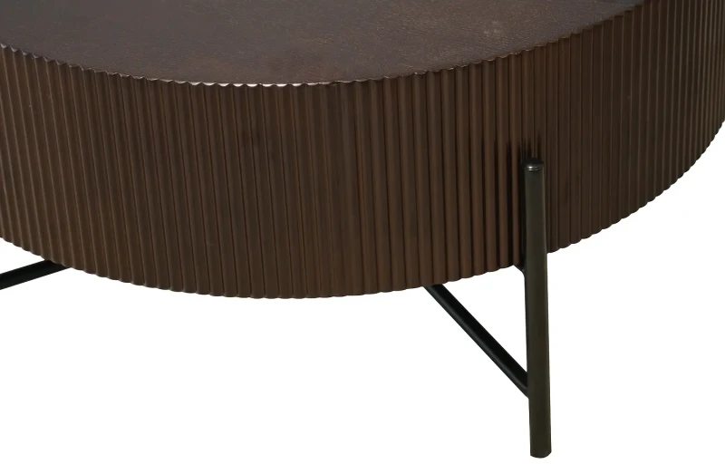 Ława Tuca 80 cm ciemny orzech/czarny