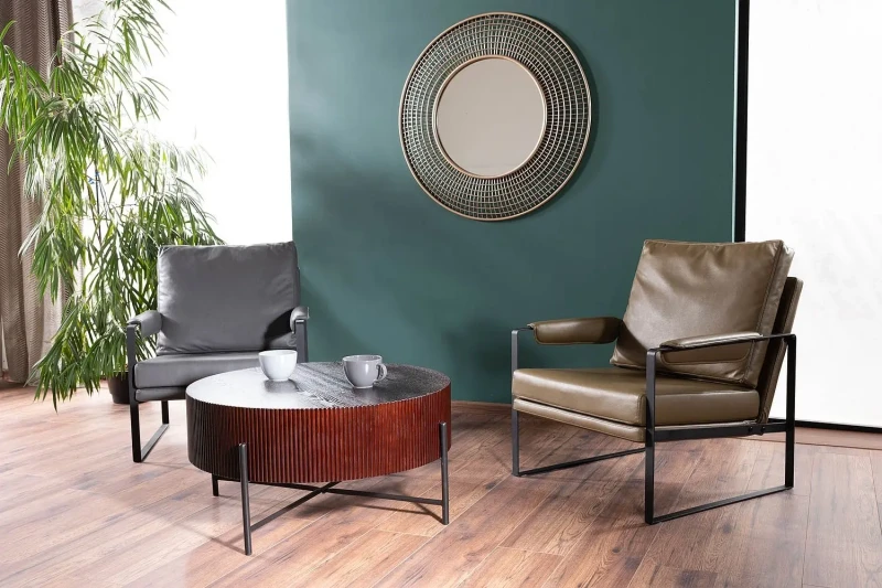 Ława Tuca 80 cm ciemny orzech/czarny