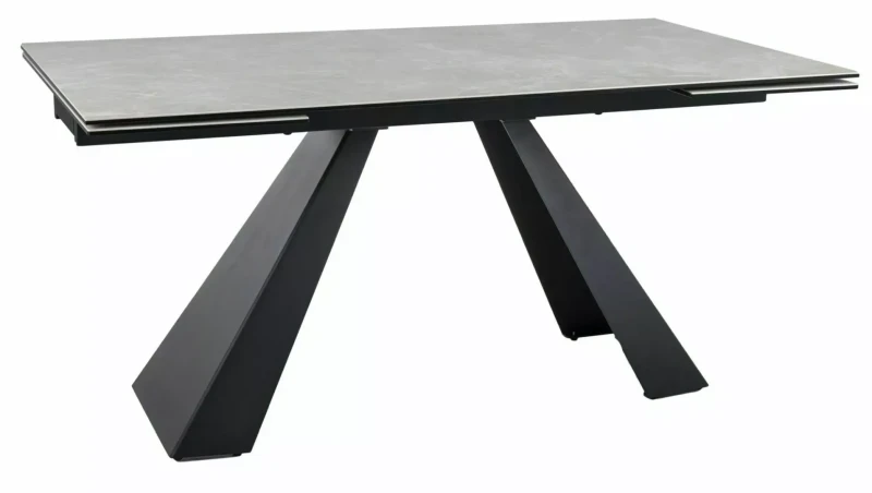 Stół rozkładany Salvadore Ceramic Diamond Cream 160-240 cm kremowy/czarny mat