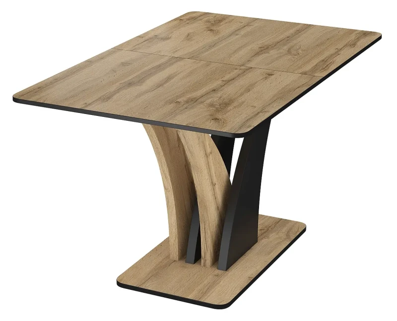 Stół rozkładany Vento 120-160 cm dąb artisan/czarny