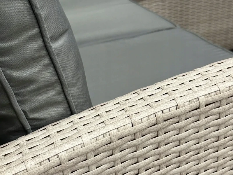 Narożnik ogrodowy technorattan + pufy i stolik Merida Beżowy