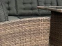 Narożnik ogrodowy z technorattanu dwustronny Ricoco Jasny Brąż