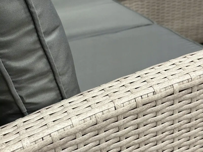 Narożnik ogrodowy z technorattanu dwustronny Ricoco + stolik Jasny Beż