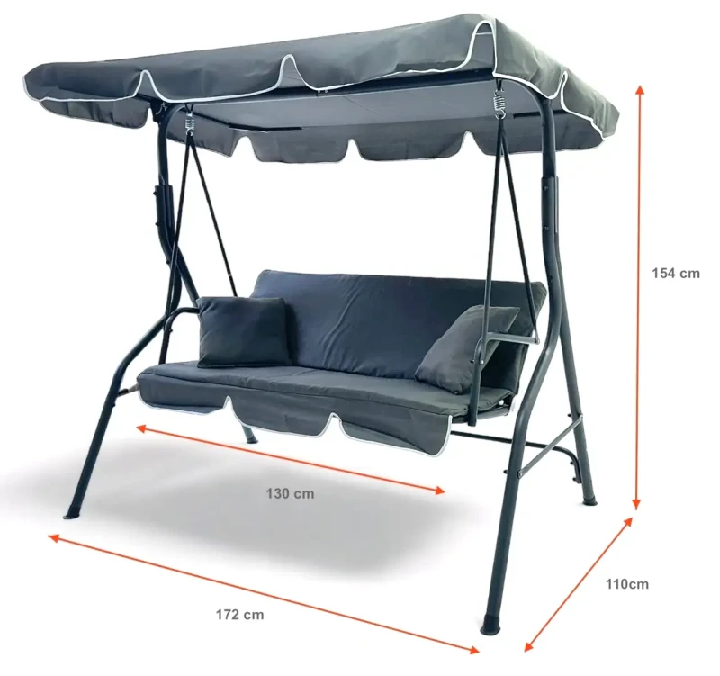Huśtawka ogrodowa wolnostojąca Nrico 3 osobowa