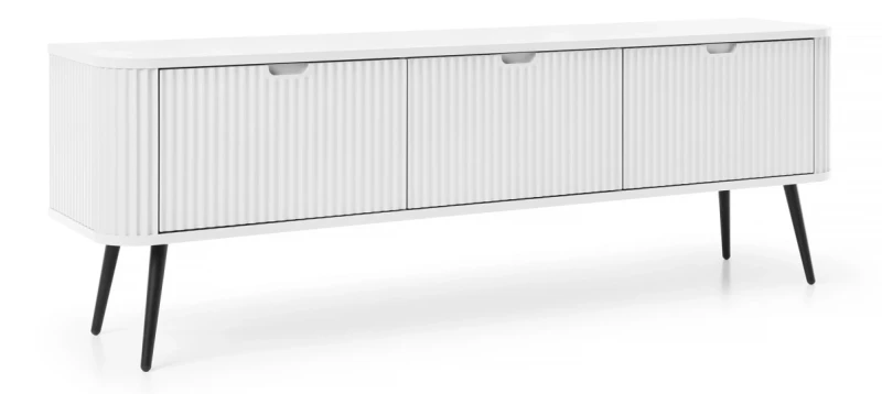 Szafka RTV Zova na nóżkach 168 cm biała - nóżki czarne