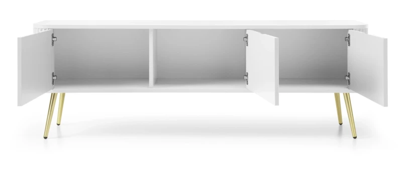 Szafka RTV Zova na nóżkach 168 cm biała