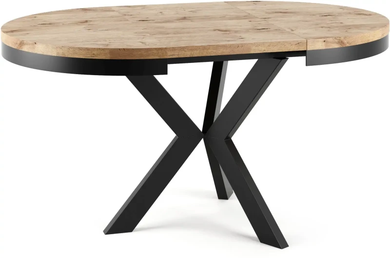 Stół rozkładany Pakor 100-138 cm do jadalni salonu okrągły - dab lancelot