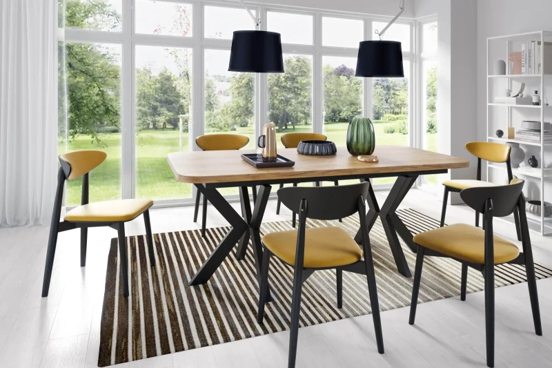 Stół rozkładany Korama 200-278 cm do jadalni salonu owalny - dąb lancelot