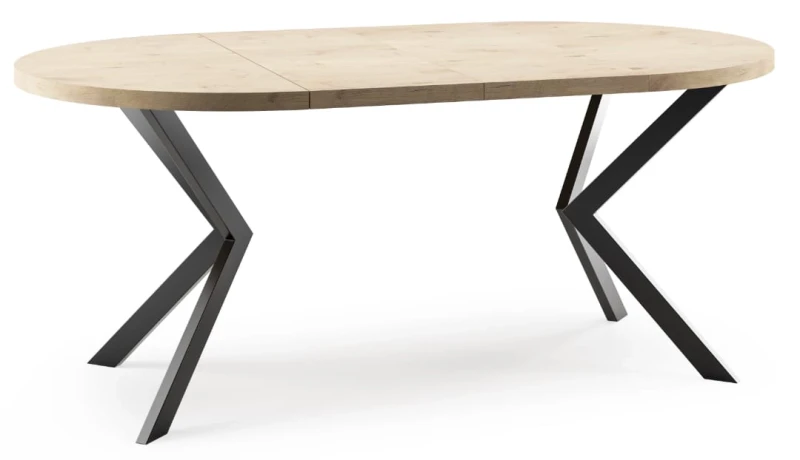 Stół rozkładany Lande 100-176 cm do jadalni salonu okrągły - 
 craft