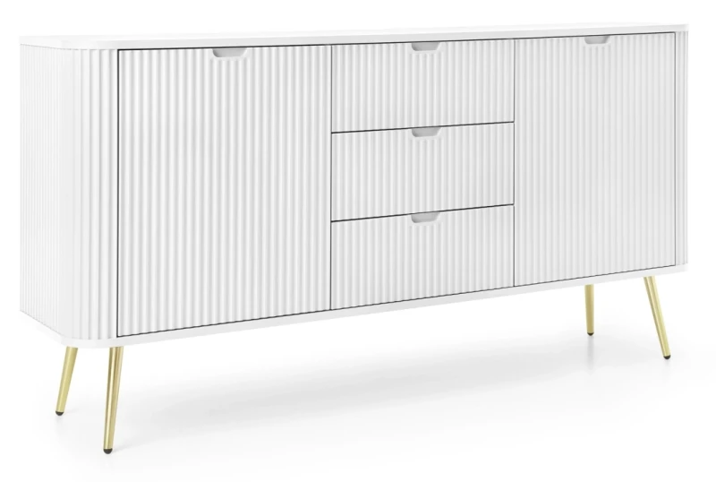 Komoda Zova na nóżkach 168 cm biała