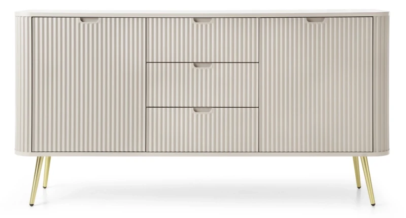 Komoda Zova na nóżkach 168 cm cashmere - nóżki złote