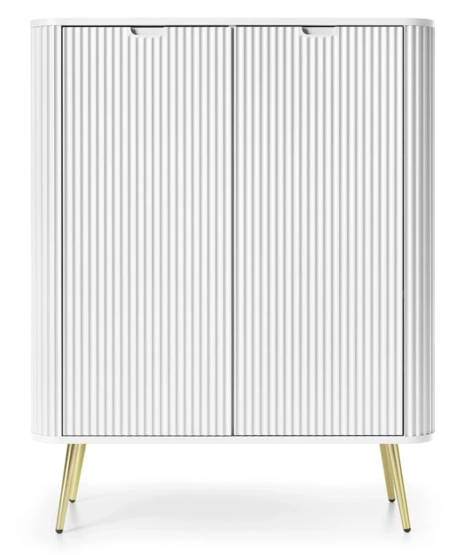 Komoda Zova na nóżkach 103 cm biała - nóżki złote