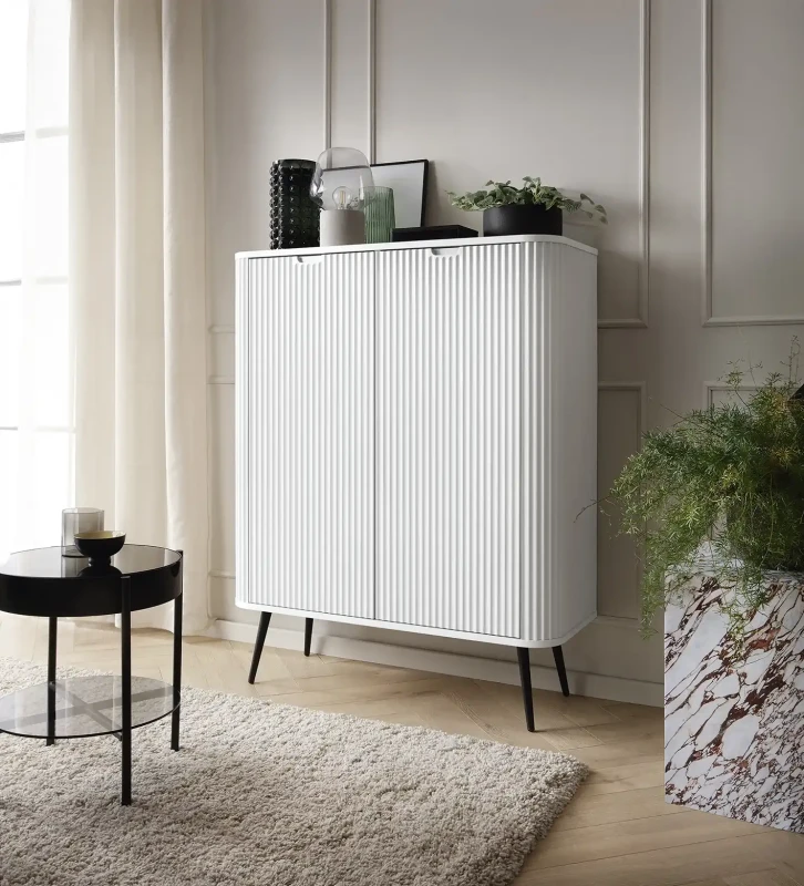 Komoda Zova na nóżkach 103 cm biała
