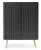 Komoda Zova na nóżkach 103 cm czarna - nóżki złote