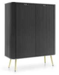 Komoda Zova na nóżkach 103 cm czarny