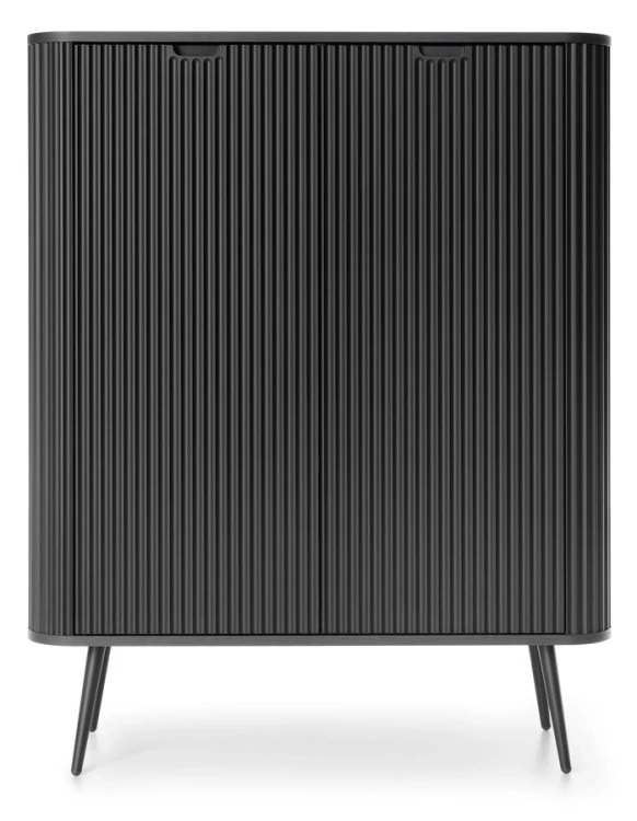 Komoda Zova na nóżkach 103 cm czarna - nóżki czarne