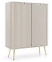 Komoda Zova na nóżkach 103 cm cashmere - nóżki złote