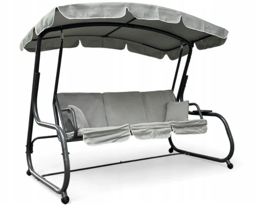 Huśtawka ogrodowa wolnostojąca Ragabas XXL duża Jasny szary