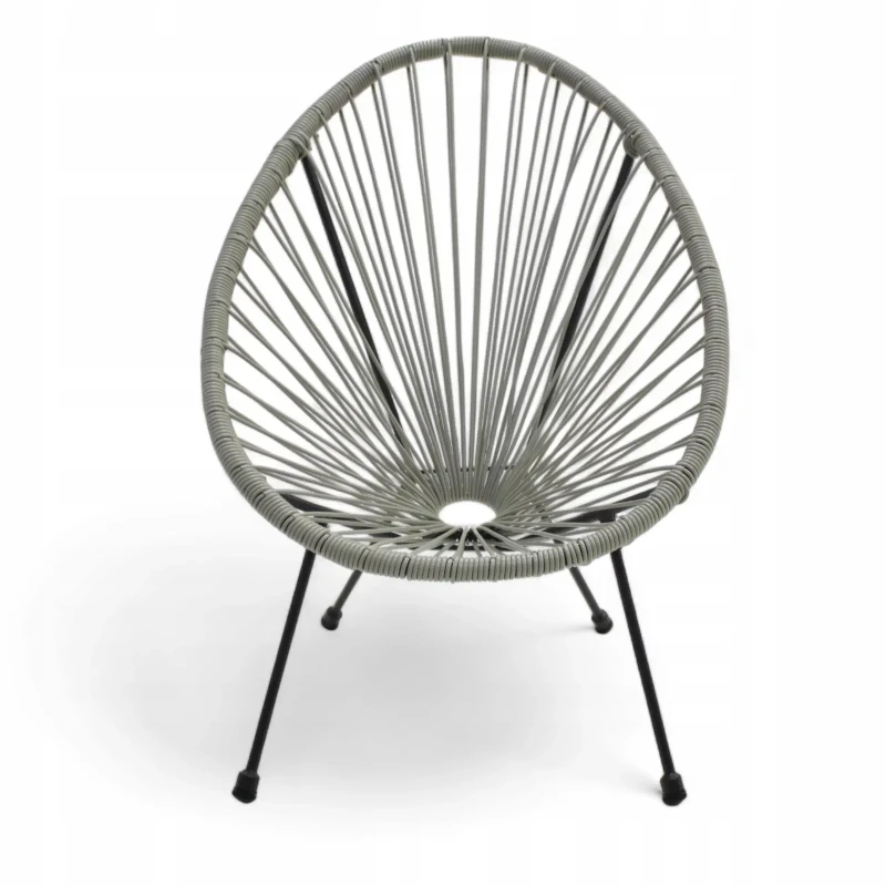 Krzesło ogrodowe dla dzieci z technorattanu Mini Kids Szary