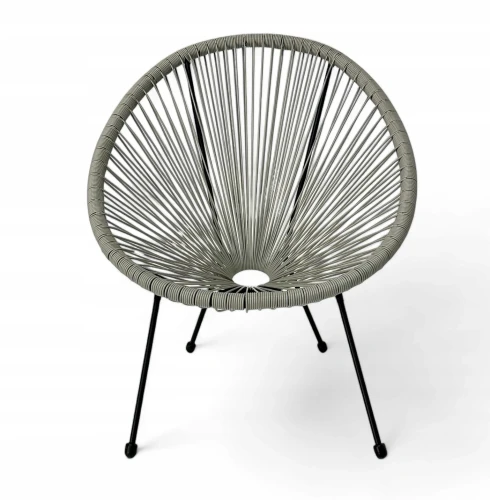 Krzesło ogrodowe z technorattanu Kobi Szary