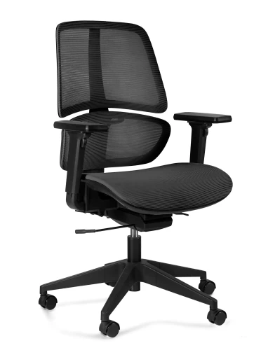 Fotel biurowy czarny Ergo Low czarna podstawa
