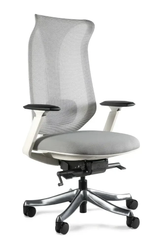 Fotel biurowy siatkowy Focus szary tkanina szara
