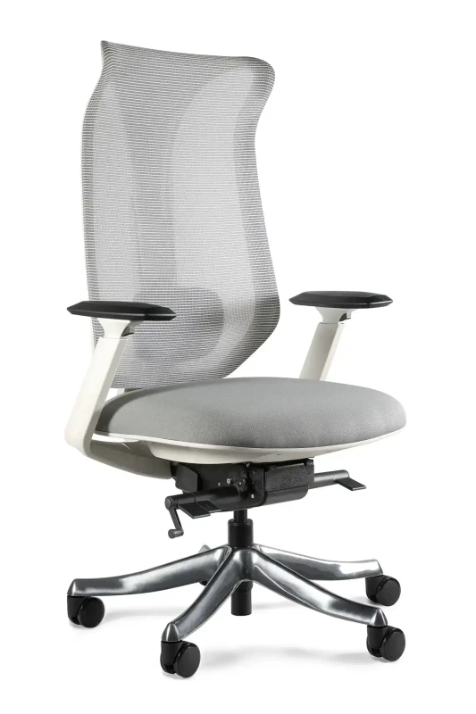 Fotel biurowy siatkowy Focus szary tkanina szara