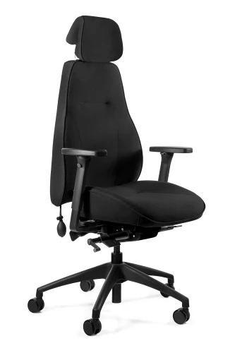 Fotel gabinetowy tapicerowany ICE czarny