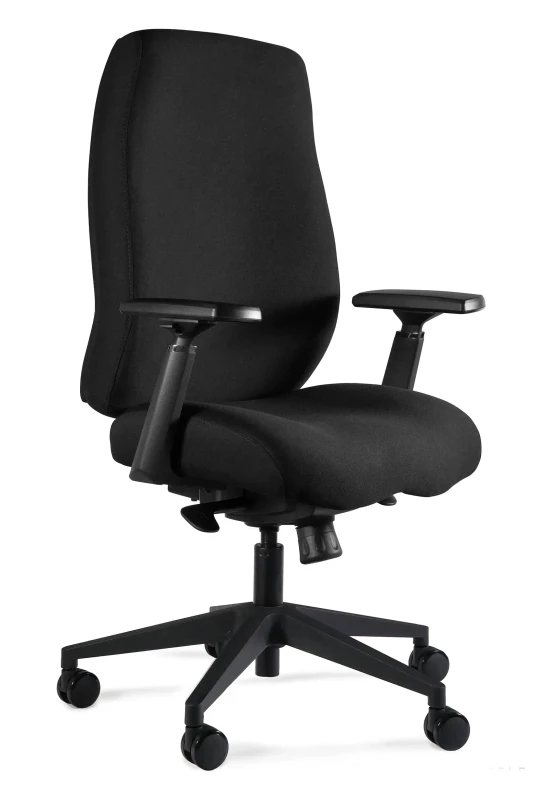 Fotel biurowy tapicerowany Zome czarny