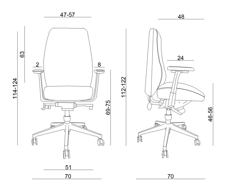 Fotel biurowy tapicerowany Zome czarny