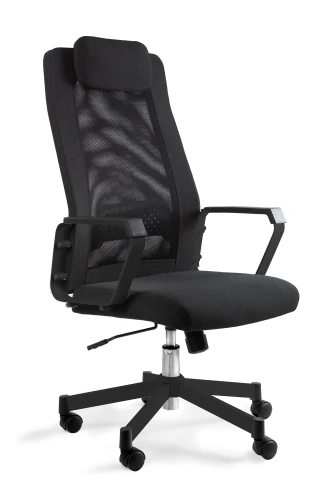 Fotel biurowy na kółkach Fox czarny /czarny