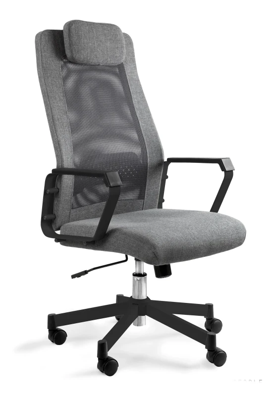 Fotel biurowy na kółkach Fox czarny /szary