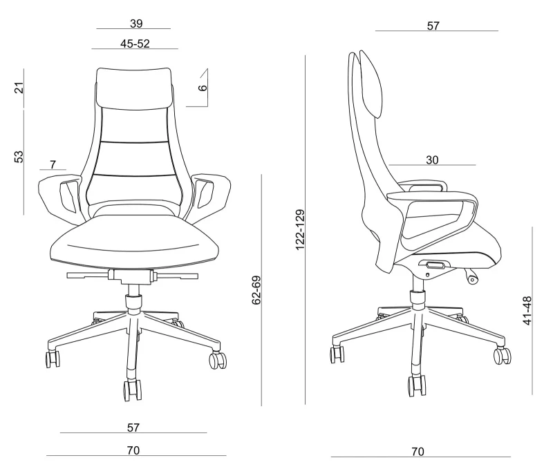 Fotel biurowy Virgo PU Eko-Skóra Szara