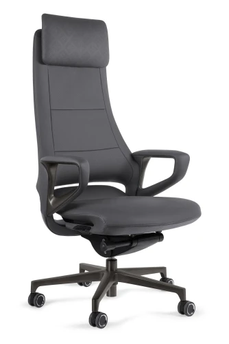 Fotel biurowy Virgo PU Eko-Skóra Szara