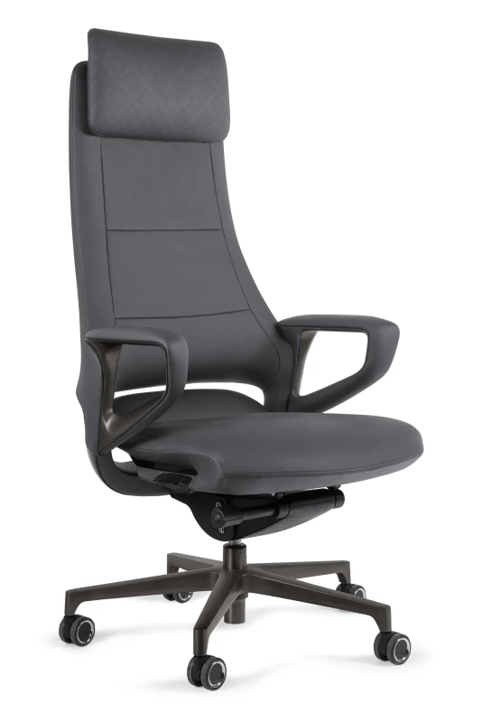 Fotel biurowy Virgo PU Eko-Skóra Szara