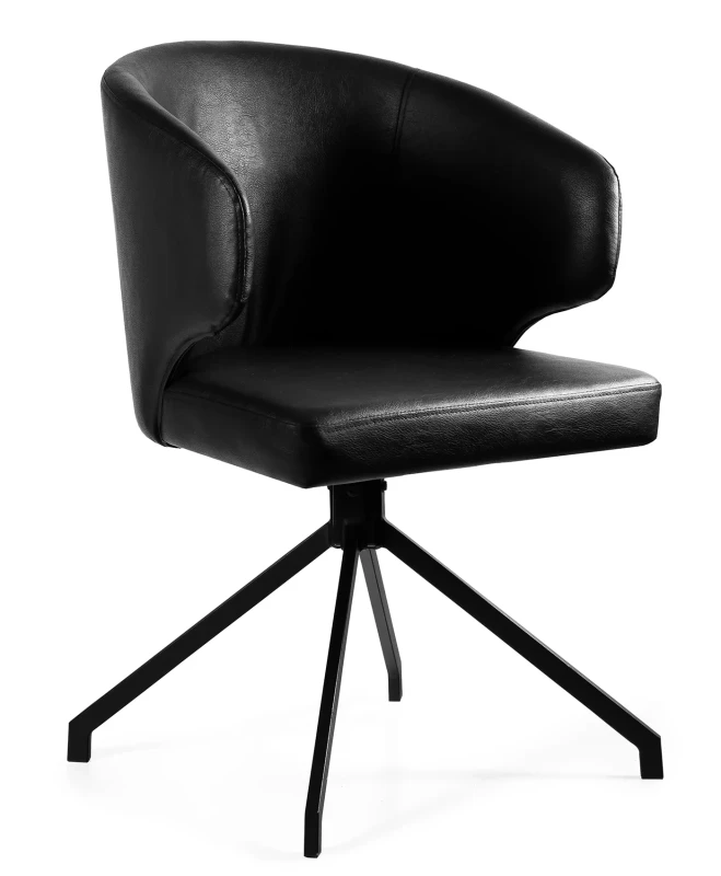 Krzesło biurowe obrotowe Novo eko-skóra czarny